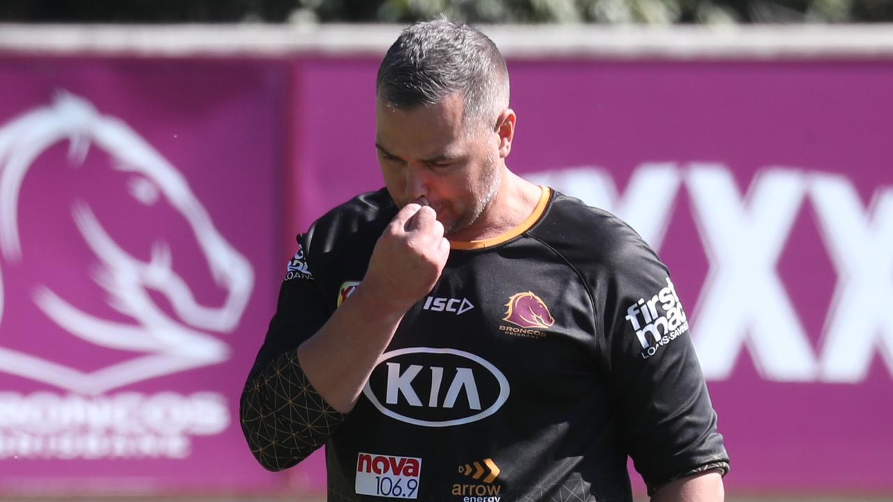 Anthony Seibold at Broncos Training .Pic Annette Dew