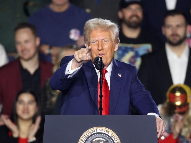 US President Donald Trump speaks at a rally at Circa Resort and Casino in Las Vegas, Nevada. Picture: Ian Maule/Getty Images/AFP