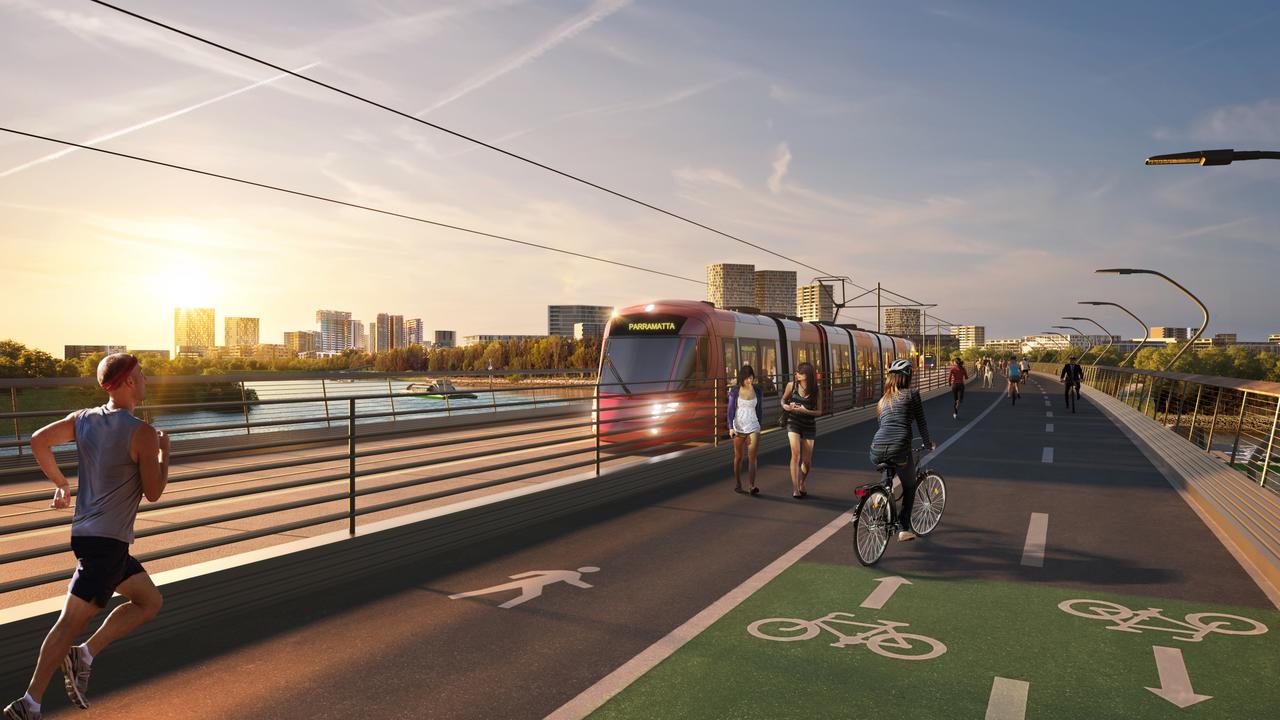 Under Parramatta light rail stage two, a bridge will connect Melrose Park and Wentworth Point.