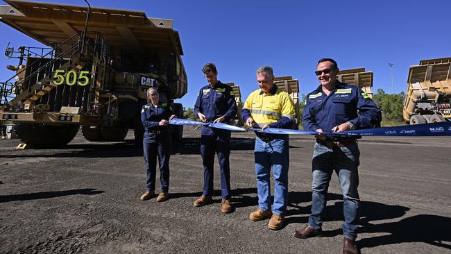 The ribbon-cutting ceremony at the New Acland Stage Three Project, around two hours west of Brisbane. Picture: Lyndon Mechielsen