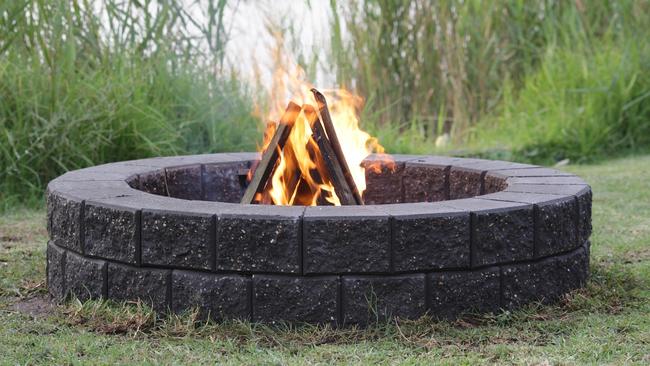 A fire pit by Adbri Masonry is a great backyard centrepiece. Picture: Supplied