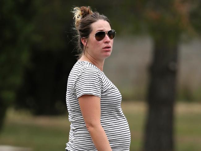 A pregnant Vikki Campion pictured in Canberra. Picture: John Grainger