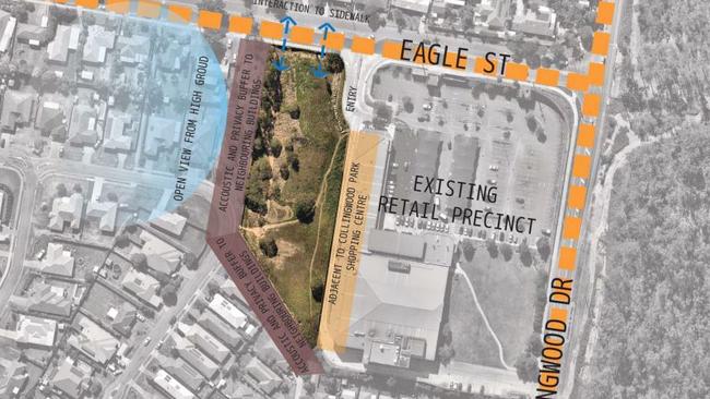 The 7000 m2 site has frontage to Eagle Street.