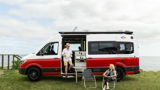 The Kampervan includes a double gas cooker, microwave and fridge. Picture: Supplied.