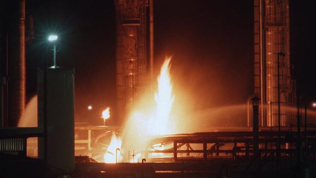 The fire at Esso’s Longford refinery plant lasted for two days.