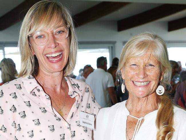 Sophie Bone and Sandy Allen-Craig. Opening of the new part of Anglesea Surf Lifesaving Club. The event was attended by Lisa Neville MP, senator Sarah Henderson, Federal MP Libby Coker and Surf Coast Shire mayor Libby as well as other councillors and SLV representatives. Picture: Alan Barber