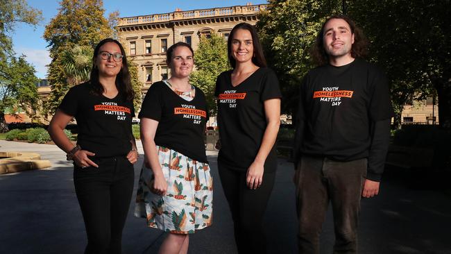 Youth Network of Tasmania team (L to R): Gabby McAlister, Jo Horton, Tania Hunt, Alex Mummery. Picture: Nikki Davis-Jones