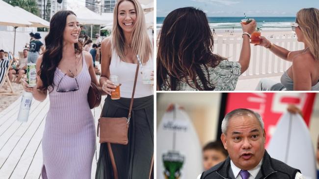 Gold Coast Mayor Tom Tate has branded opponents to the beach bar as "whingers" who should leave the city.