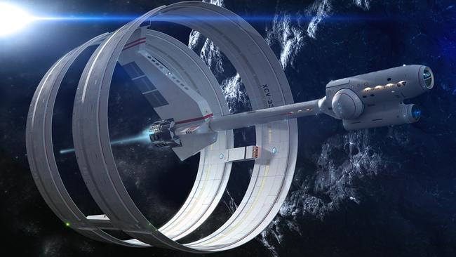 Evolution of a dream ... An earlier version of the concept “warp drive” interstellar ship.