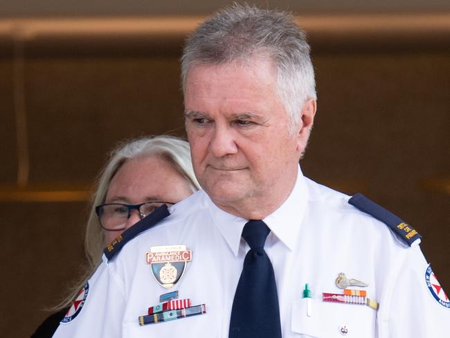 SYDNEY, AUSTRALIA - NewsWire Photos - Wednesday, 30 April 2025:, NSW Critical Care Paramedic Christopher Wilkinson outside Lidcombe Coroners Court, Coronial inquest into the Bondi Junction attack.Dawn Singleton, Yixuan Cheng, Faraz Ahmed Tahir, Ashlee Good, Jade Young and Pikria Darchia were all killed in the attack at Westfield Bondi Junction on April 13, 2024, in which Joel Cauchi, 40, stabbed 16 people in less than three minutes. Picture: NewsWire / Monique Harmer