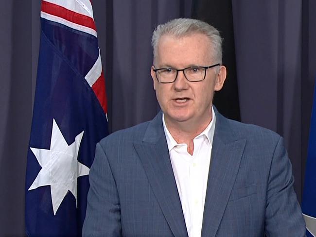 CANBERRA, AUSTRALIA, 16TH FEBRUARY, 2025: Minister for Home Affairs and Minister for the Arts, Tony Burke during a press conference in Canberra. Picture: ABC NEWS