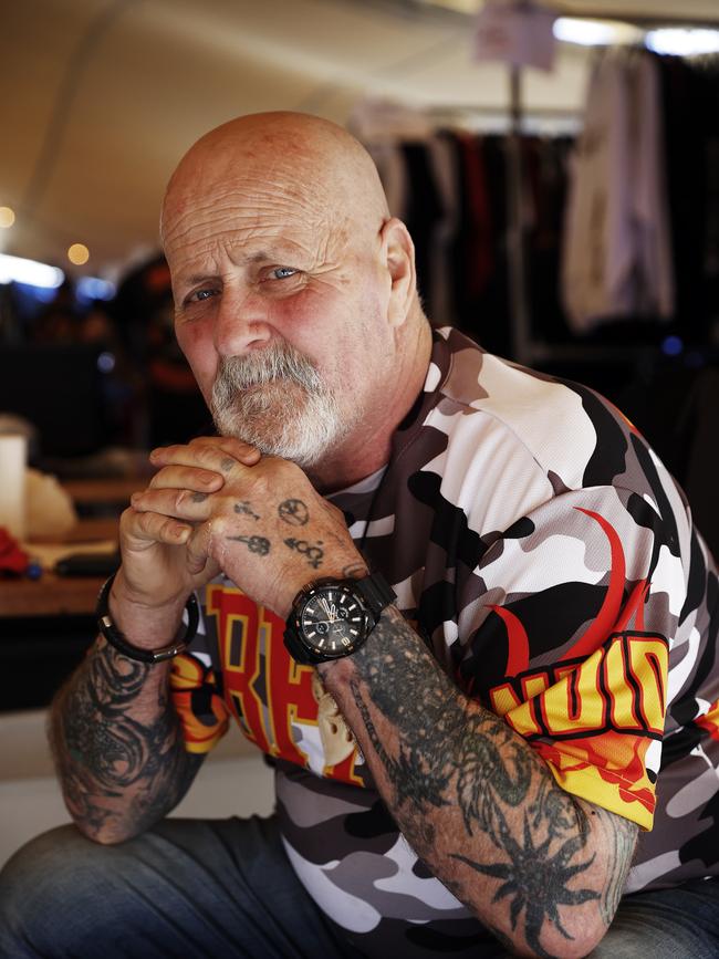 Gangland veteran, now a tax-paying bikie, Grey Norman. Picture: Sam Ruttyn