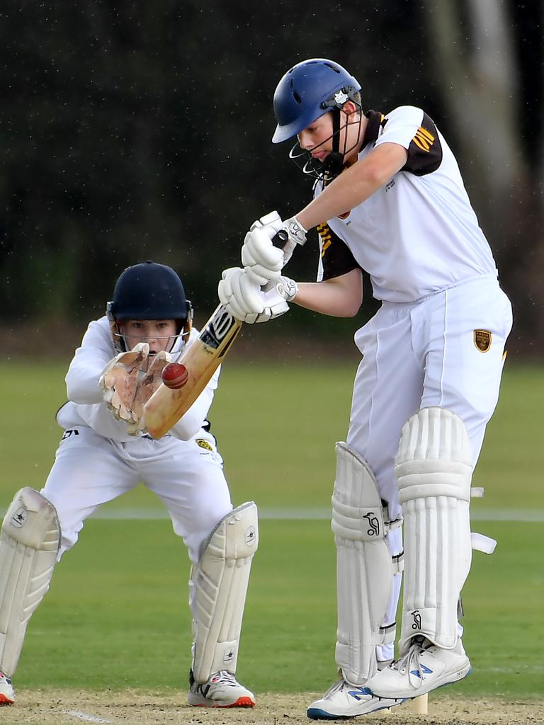 Padua College batsman Josh Nevell Padua College v St Laurence's College Saturday February 12, 2022. Picture, John Gass