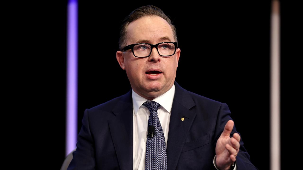 It’s been claimed Mr Albanese received tens of thousands of dollars worth of free flights through a direct communication line with former CEO Alan Joyce. Picture: Brendon Thorne/Bloomberg via Getty Images