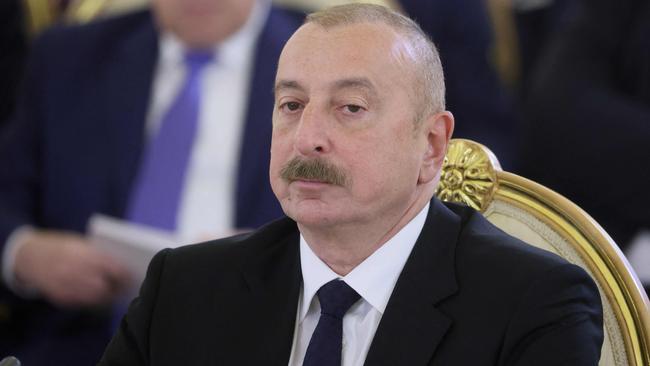 Azerbaijan’s president, Ilham Aliyev, says Russian authorities provided ‘foolish and dishonest’ explanations of how the plane crash occurred. Picture: Mikail Metzel/AFP