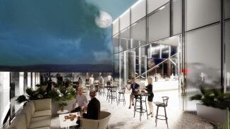 Artist render of the Sky Bar at the Hyatt Regency. Supplied: SCAP