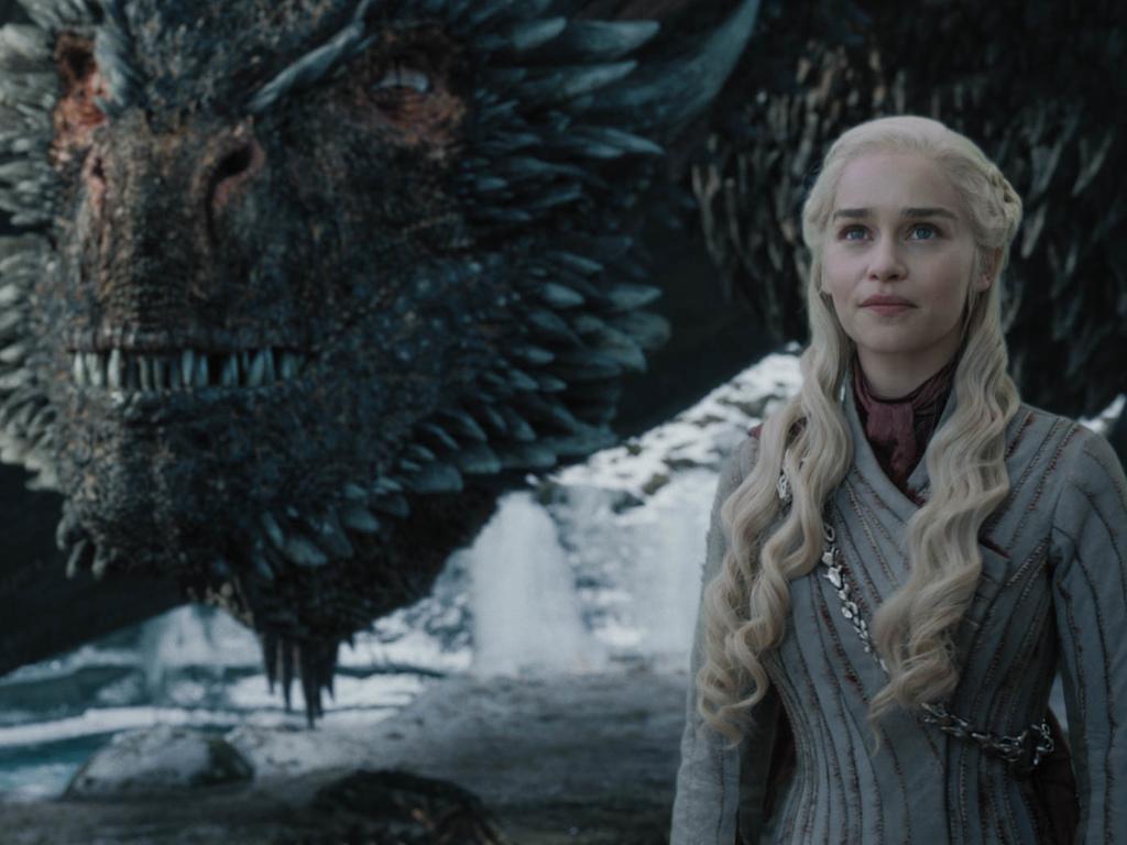 Emilia Clarke as Daenerys Targaryen in Game of Thrones. She’s been blamed for the modern coffee cup appearing in an episode of the final season. Picture: HBO