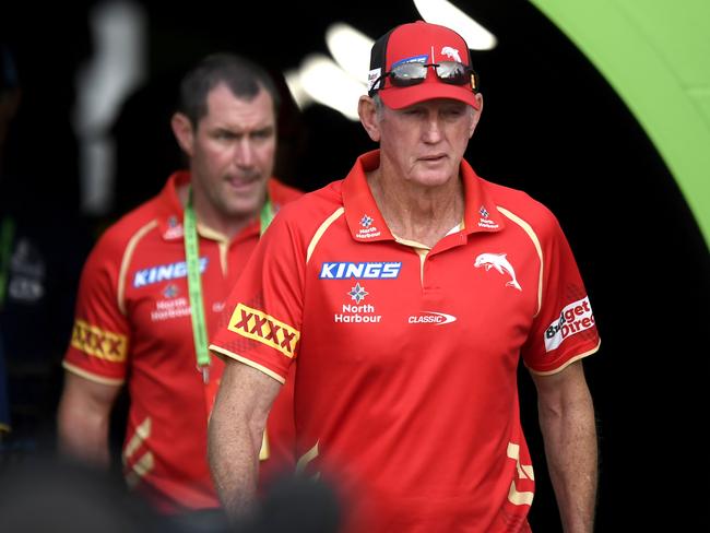 Wayne Bennett has handed the head coaching reins to assistant Kristian Woolf. Picture: NRL Photos