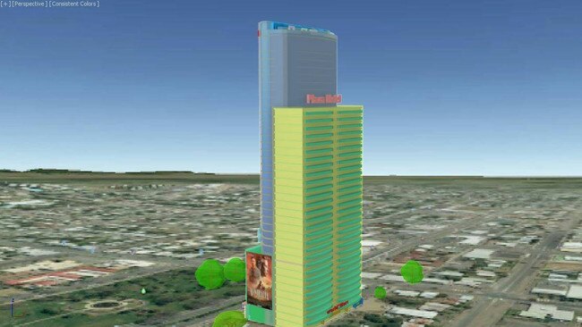 3D images of the 36-storey "Rockhampton Tower".