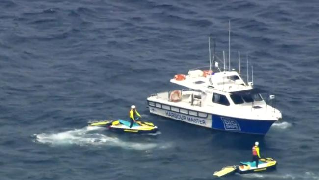 There was a massive search and rescue operation after the mid-air disaster. Picture: 9 News