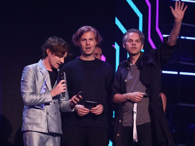 \PNAU accept the ARIA for Best Dance Release. Picture: Scott Barbour/Getty Images for ARIA