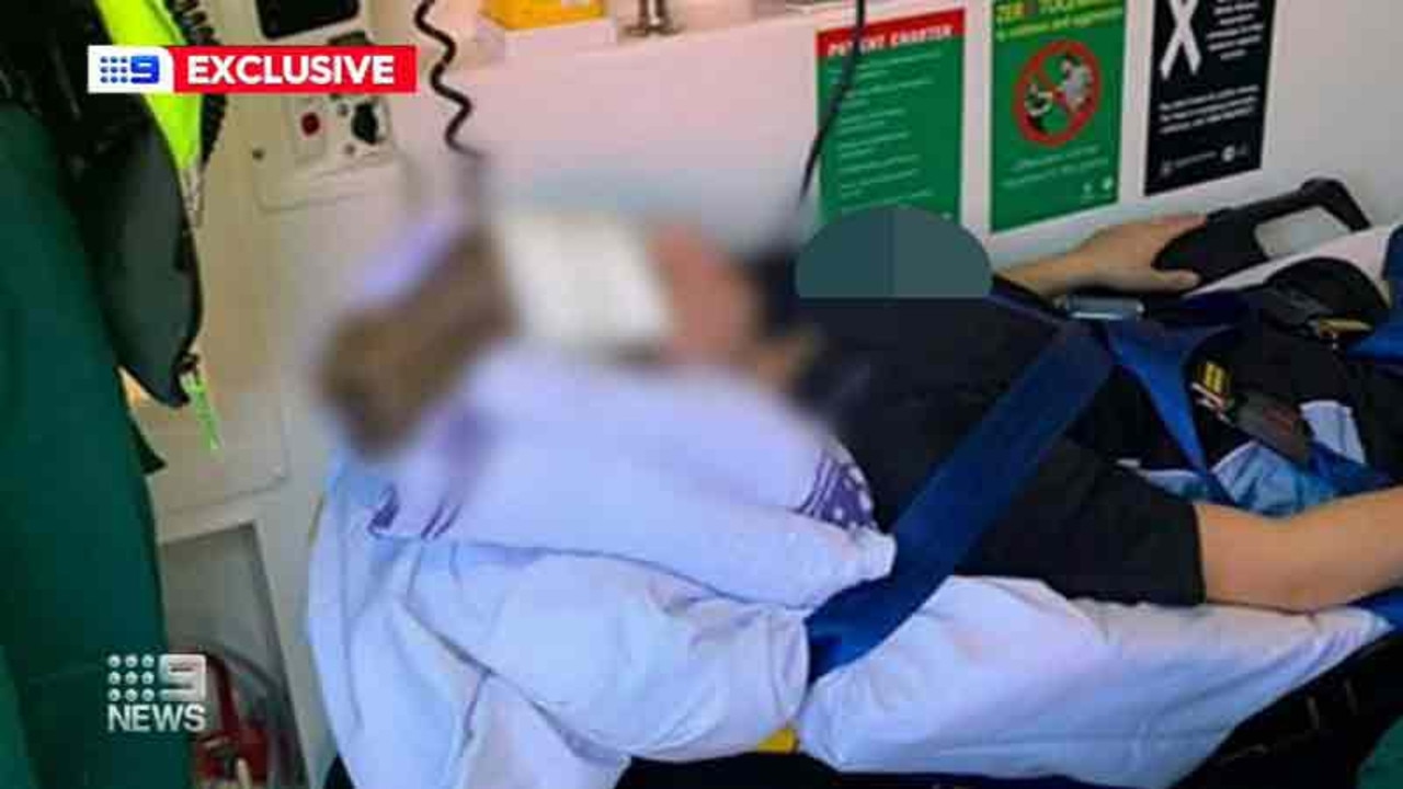 The girl in hospital after she was viciously bashed. Picture: 9 News Adelaide