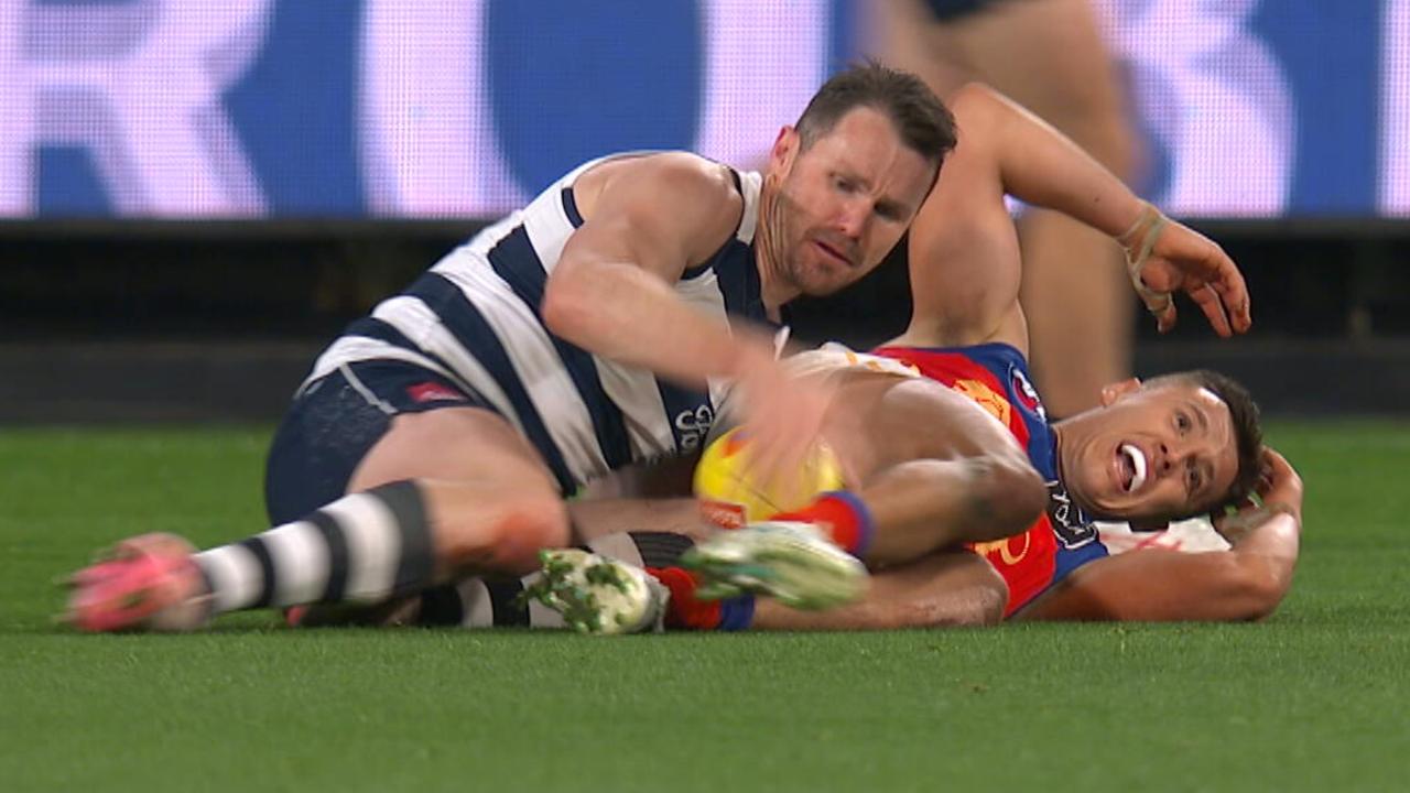 Patrick Dangerfield will face scrutiny for his tackle on Hugh McCluggage.