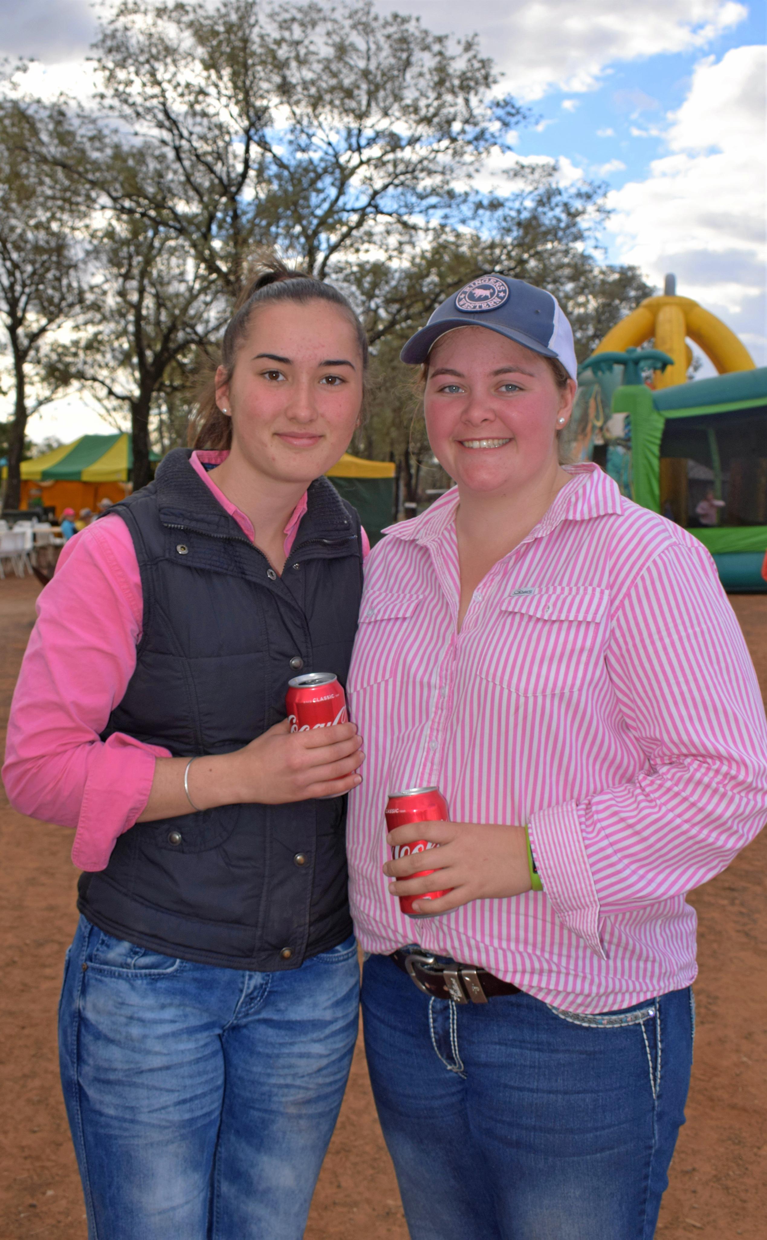 Amelia Jackson and Jess Fea at the Hannaford Gymkhana and Fete. Picture: Kate McCormack