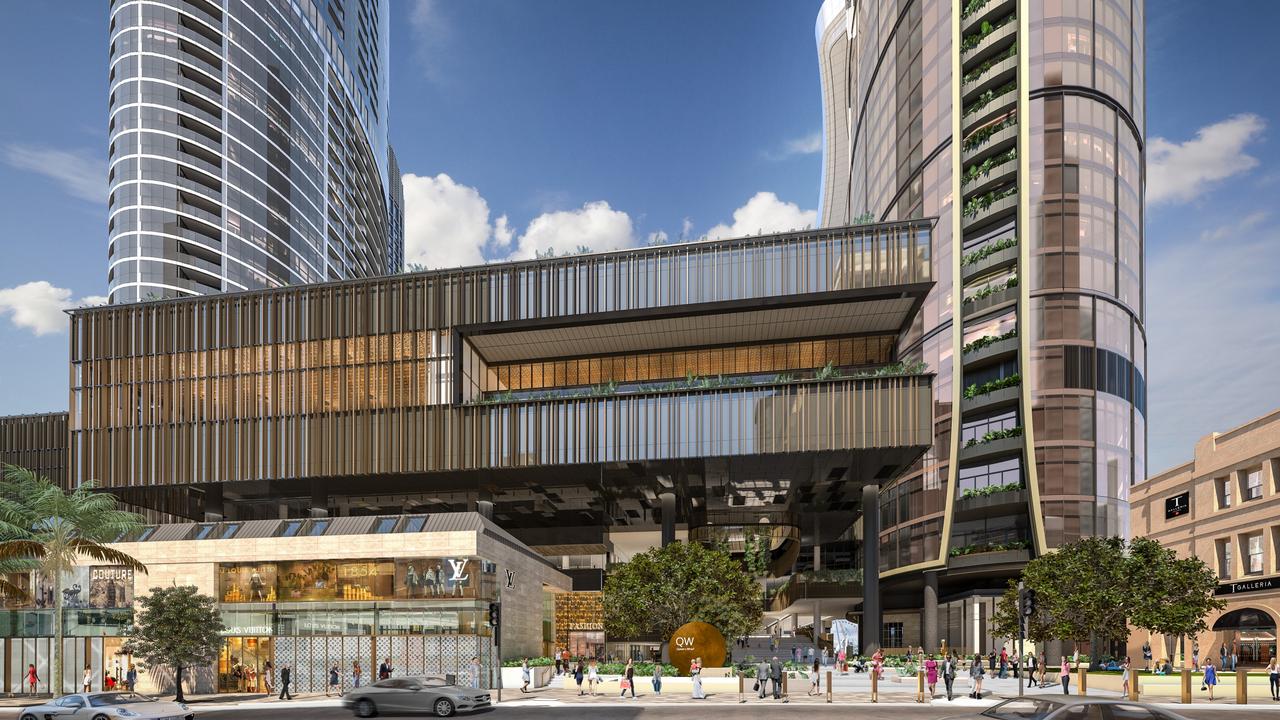 Supplied artist impression of the main entry for the retail precinct of Queens Wharf