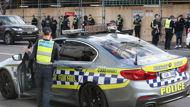 Protesters returned to the scene of the assault on Wednesday. Picture: David Crosling