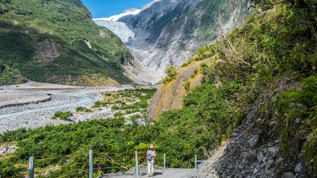 Franz Josef Glacier on the west coast of New Zealand.