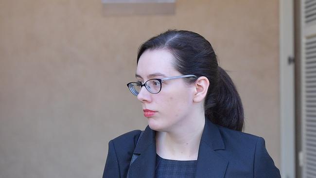 Dr Jane Thompson leaves the Coroners Court on Monday after giving evidence at the inquest. Picture: AAP Image/David Mariuz