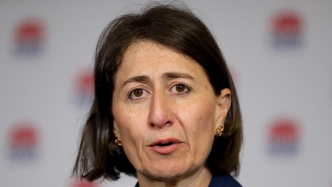 Premier Gladys Berejiklian has slammed Queensland for backing out of a deal to pay for their people in quarantine. Picture: NCA NewsWire / Damian Shaw