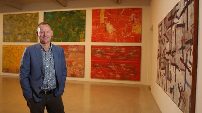 Artist David Hawkes said the exhibition depicted works from the past 30 years of his life. Picture: Robert Pozo