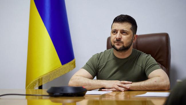 President Volodymyr Zelensky has issued a warning to Russian soldiers. Picture: Ukrainian presidential press-service/AFP