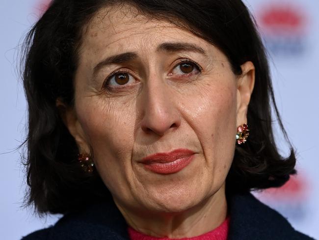 SYDNEY, AUSTRALIA - NewsWire Photos - JULY, 10, 2021: NSW Premier Gladys Berejiklian speaks to the media during a COVID-19 press conference in Sydney. New South Wales has recorded 77 new locally transmitted coronavirus cases overnight, 32 of which were infectious during their time in the community, whilst a person has died from COVID-19. Picture: NCA NewsWire/Bianca De Marchi