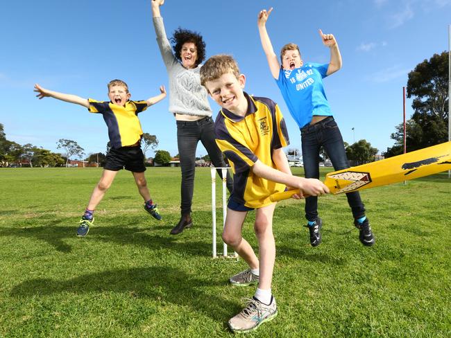 20.8.2016. Children without access to basic sports equipment like balls and bats tend to get less physical activity than their peers- it averages to about 10 minutes less physical activity per day, and up to 12 minutes less per day if children donÕt own a bicycle. Natalie Still with her children Jamie,10 and Duncan,8 and friend Sascha Bamentgreen,10 ( blue top). pic tait schmaal.