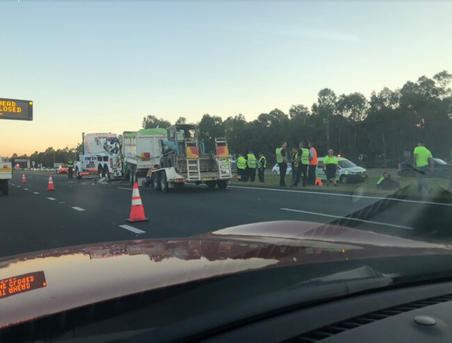 The accidents involved three trucks.