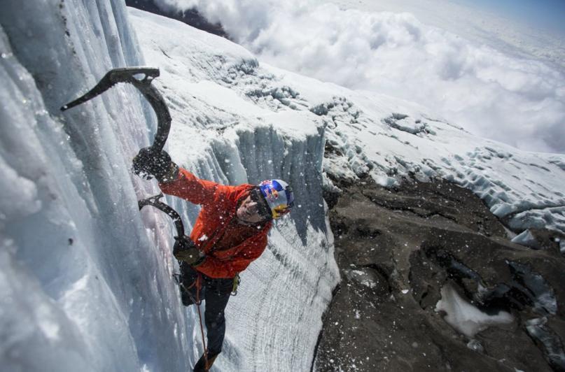 Ice climbing on the roof of Africa