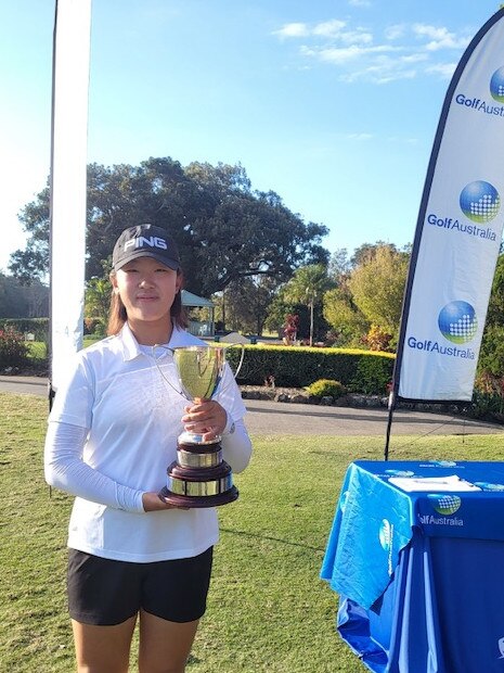 Rachel Lee after winning the Queensland Amateur. Photo: Contributed