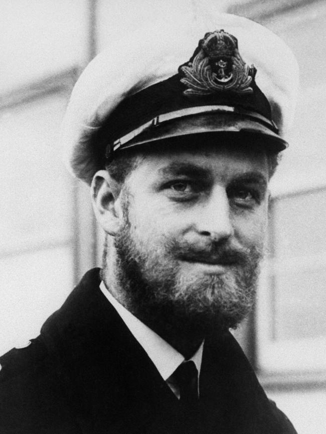 Philip famously made an impression on a teenage Princess Elizabeth when the Royal family visited the Royal Naval College at Dartmouth, and remained in contact with her throughout his distinguished war service. He served in the Indian Ocean and the Mediterranean, securing the rank of first lieutenant in 1942 at the age of 21. Towards the end of the war he served with the British Pacific Fleet on HMS Whelp, which visited Melbourne in 1945, where this rare shot of a bearded Philip was taken. Picture: AP