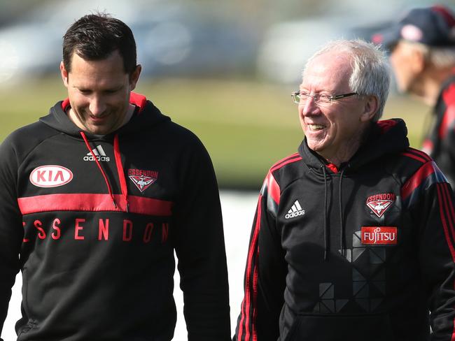 Essendon club doctor Bruce Reid at training on Friday. Picture: Michael Klein