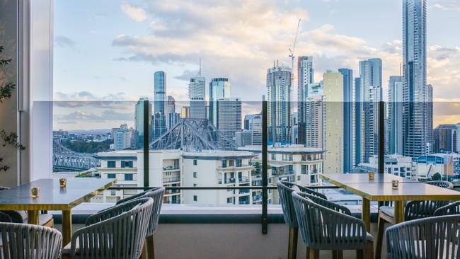 Stunning: Views of the city and the Story Bridge from new rooftop bar Iris.