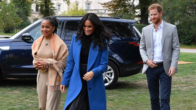 Meghan, her mother Doria Ragland and Prince Harry were in the vehicle in New York. Picture: Ben Stansall/Pool/AFP