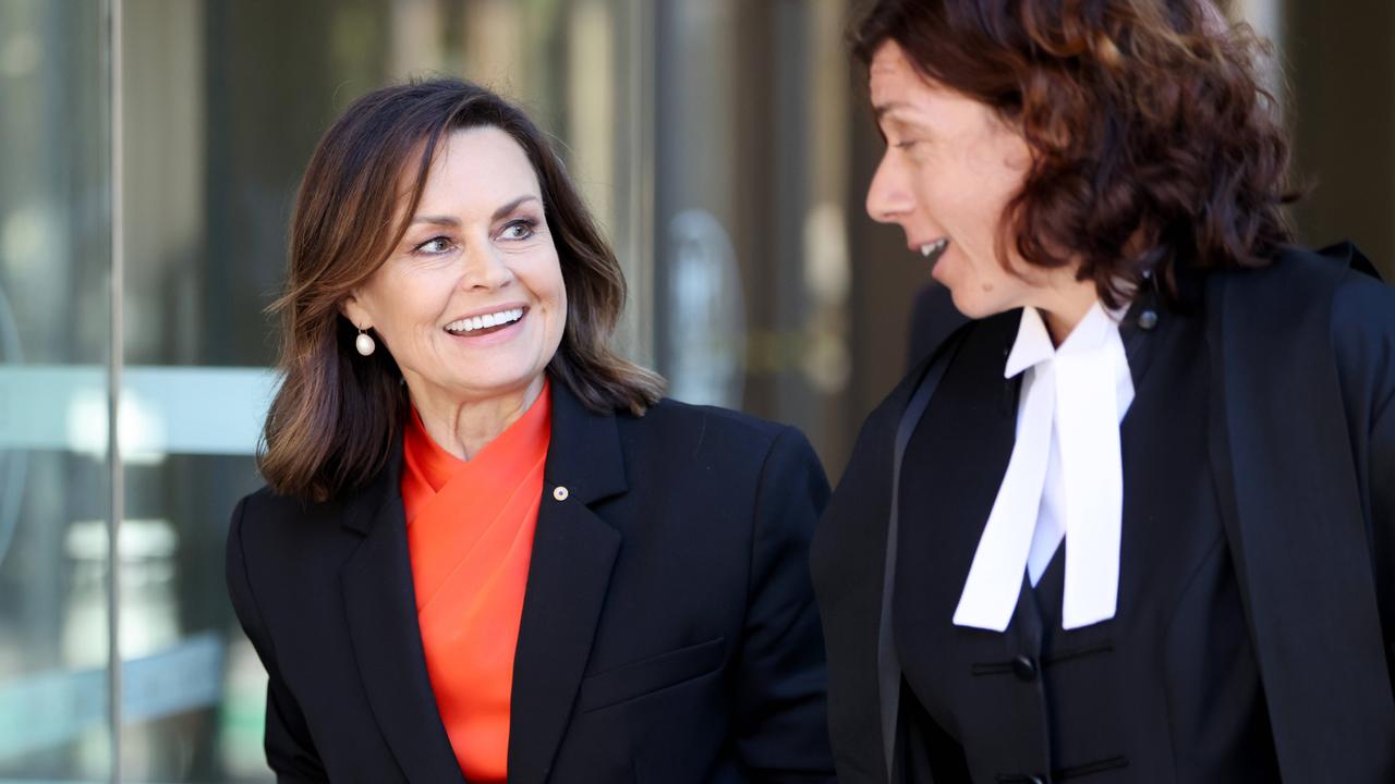 Lisa Wilkinson leaving the Federal Court. Picture: Damian Shaw/NCA NewsWire