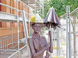 HARDHAT MARY: Renewal works have commenced on Maryborough's iconic Mary Poppins building - the birthplace of author PL Travers. Picture: Joshuah Bucke