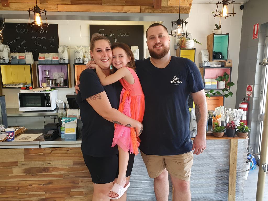 YAW owners Billy and Brandon Tranberg, with the daughter Indie, also won Matt Preston’s Best Brunch in Mackay in 2021. Picture: Lillian Watkins