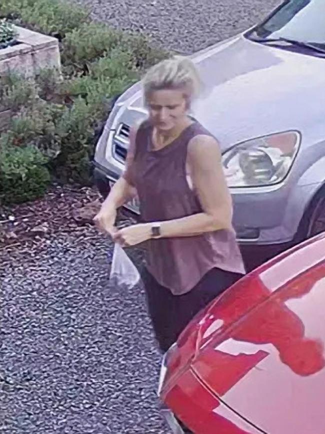 Samantha Murphy in CCTV footage from the morning she went missing.