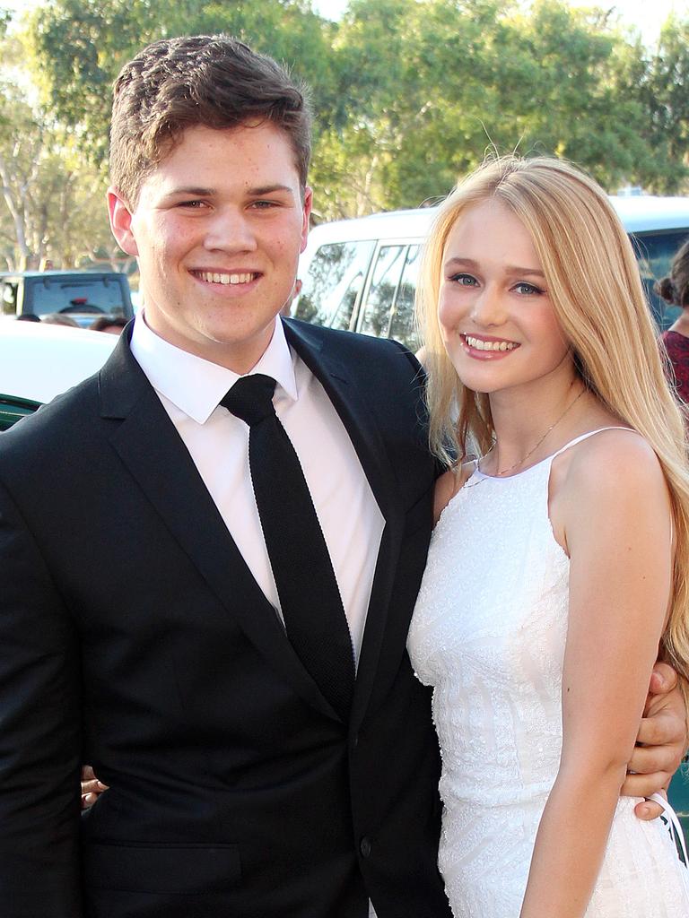 Robbie Bartee and Ashley Samsock at the 2015 St Philip’s College formal at the Alice Springs Convention Centre. Picture: NT NEWS