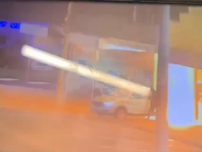 Footage has been released of the moment an unknown person has set fire to a tobacco store in Maryland St, Stanthorpe in the early hours on January 28.